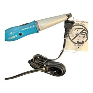 Conair Blue Mini-Curling‎ Iron 7" WORKS